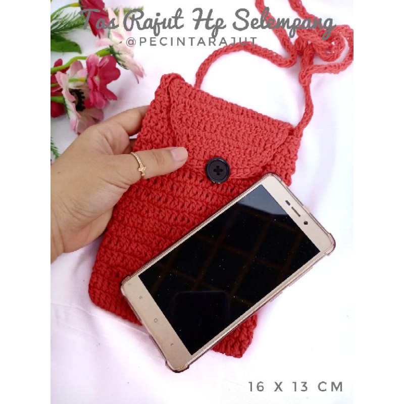 TAS RAJUT HP TAS SELEMPANG LUCU