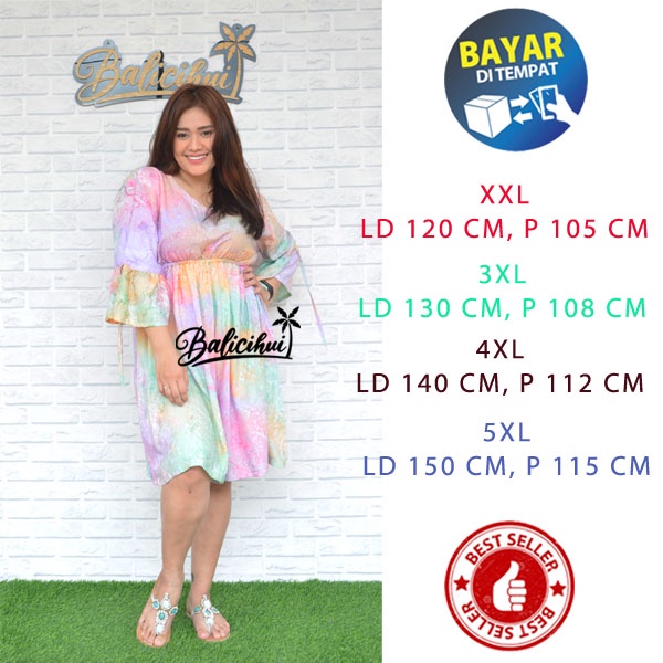 Balicihui Dress Emily Dress Jumbo Plus Size Dress Wanita Dress Bali  Bigsize Dress