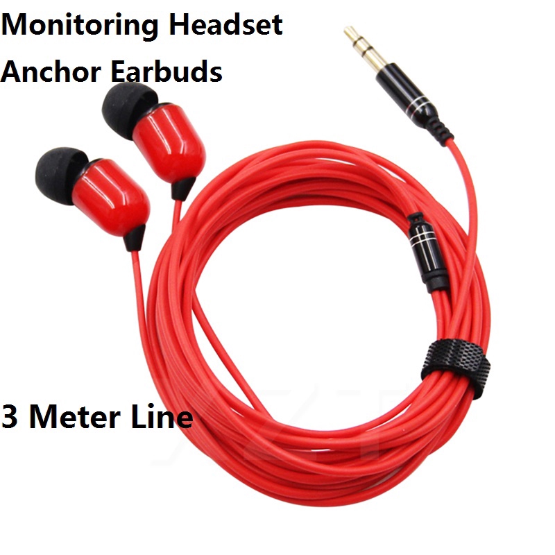 Headset Kabel 3meter Panjang 3.5mm Dengan Mikrofon/Cocok Untuk Siaran Jangkar Rekaman Kartu Suara Live Double Bass Earphone/Universal PC Laptop Stereo Smartphones Subwoofer Headset