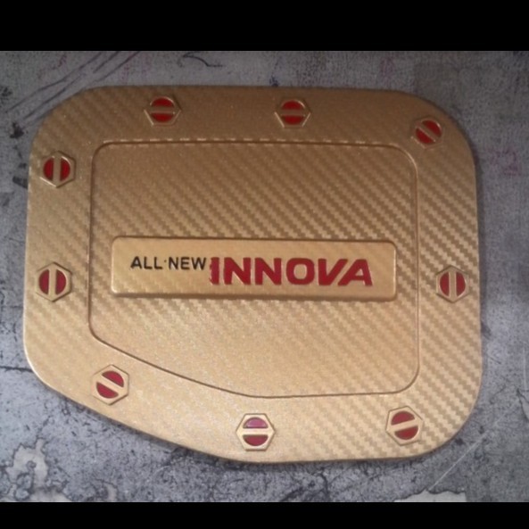 Tank Cover Pelapis Tutup Tangki Gas All New Innova 2016 Carbon