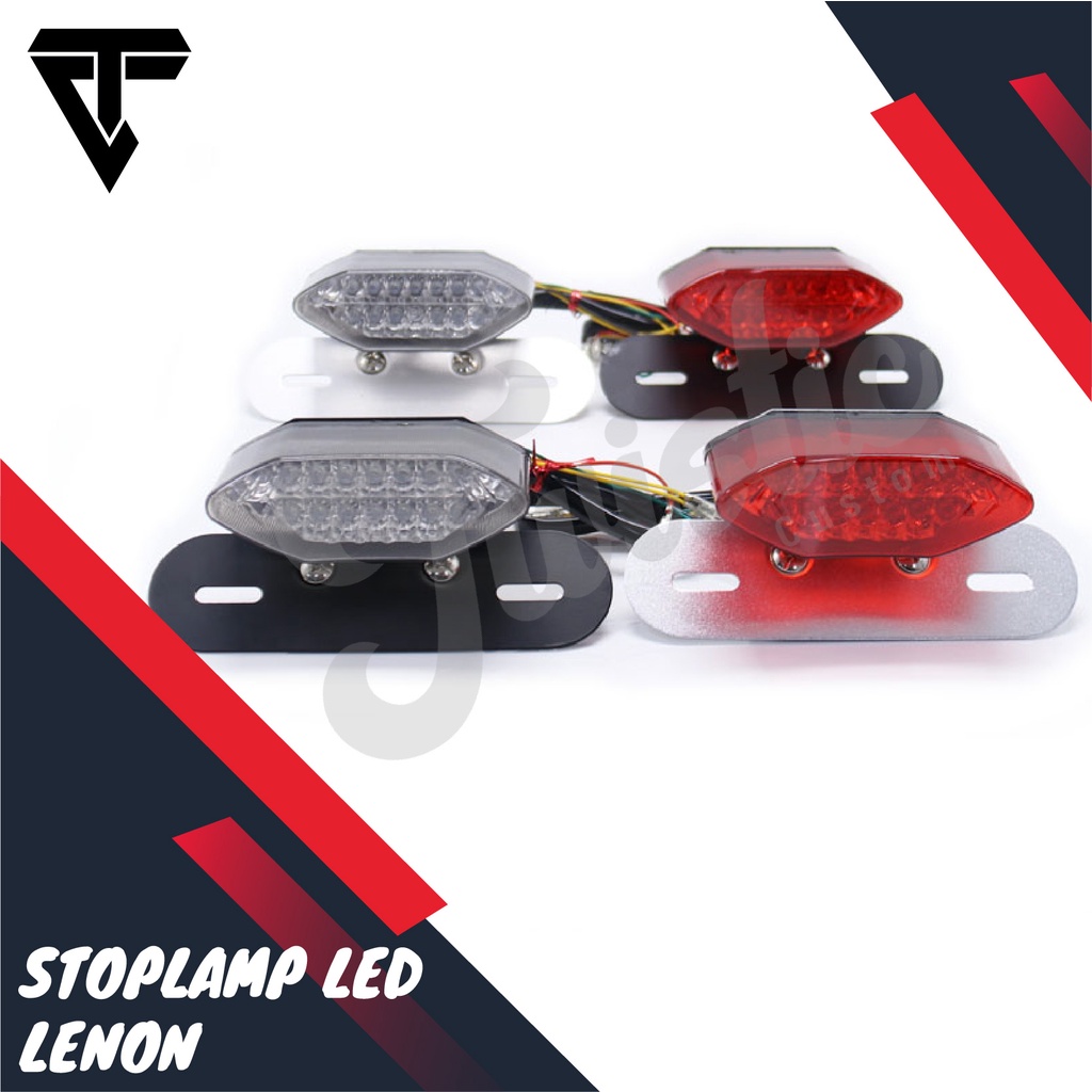 Stoplamp Lampu Rem Belakang LED Lenon Motor Universal W175 Benelli