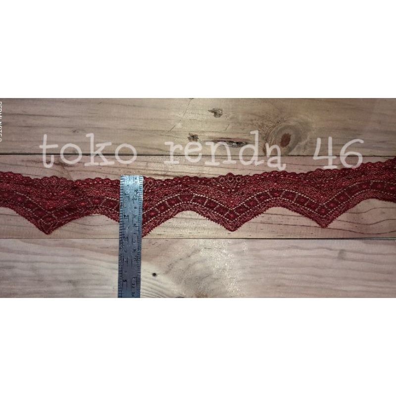 

RENDA KARET / ELASTIS MERAH MAROON