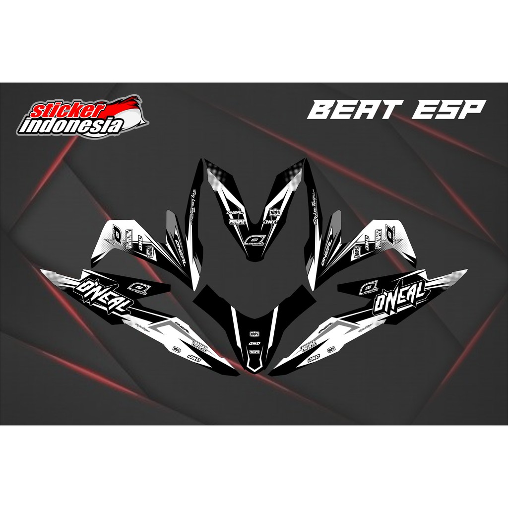 Decal Beat Esp Full Body Decal Beat Street Full Body Stiker Beat Esp Full Body Hitam Putih