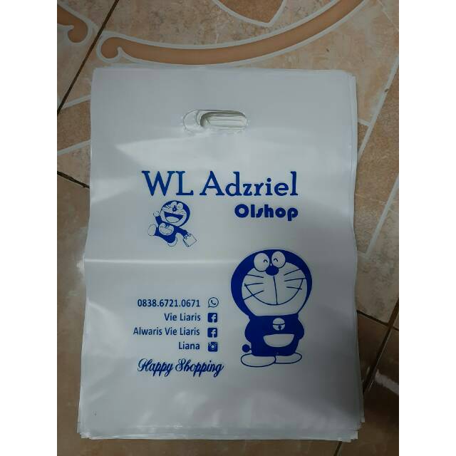 

Sablon plastik plong uk. 25*35 (1 muka 1 warna)