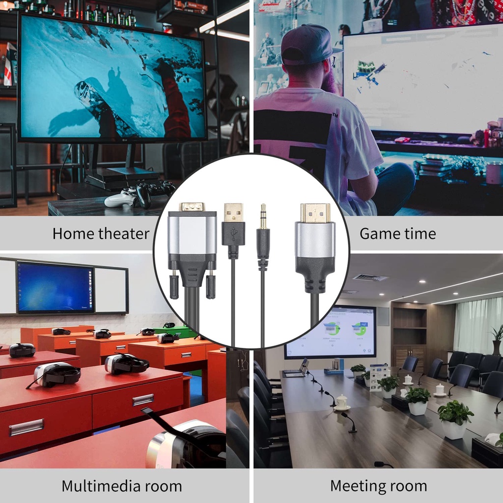 KABEL VGA TO HDTV (HDMI)-1.8meter converter# VGA TO HDMI-1.8M