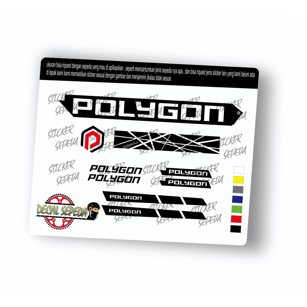 decal sepeda polygon  - sticker sepeda polygon siskiu full cutting