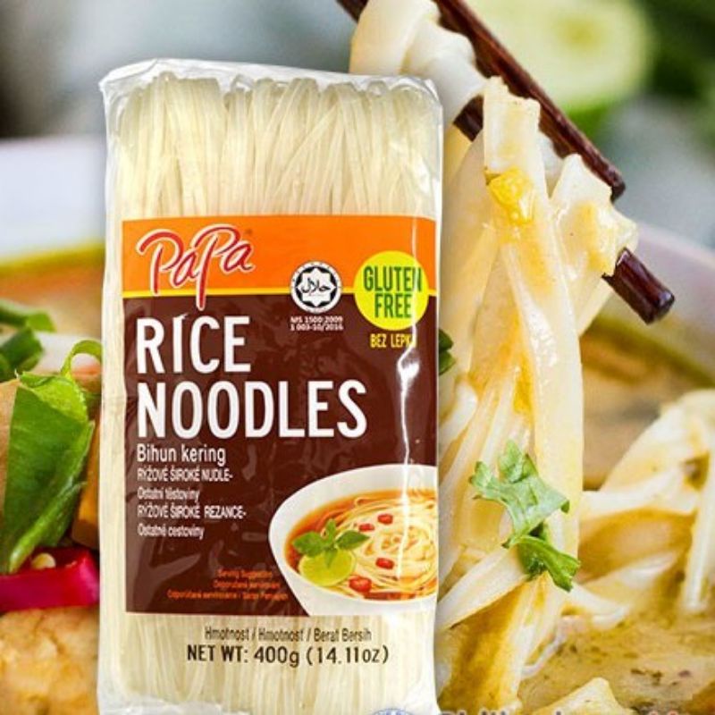 

PAPA Rice noodle 400gr kwetiau beras Thailand