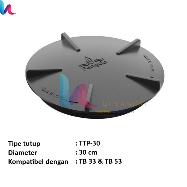 Tutup Tangki Air Penguin Plastik TTP-30 Penutup Tandon Toren TB