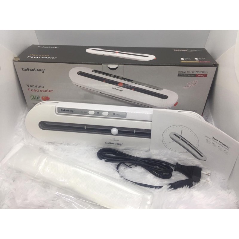 Mesin Vacuum Sealer Xin Bao Long QH-02 - Hitam, 355x82x55mm, 29cm Lebar Kantong