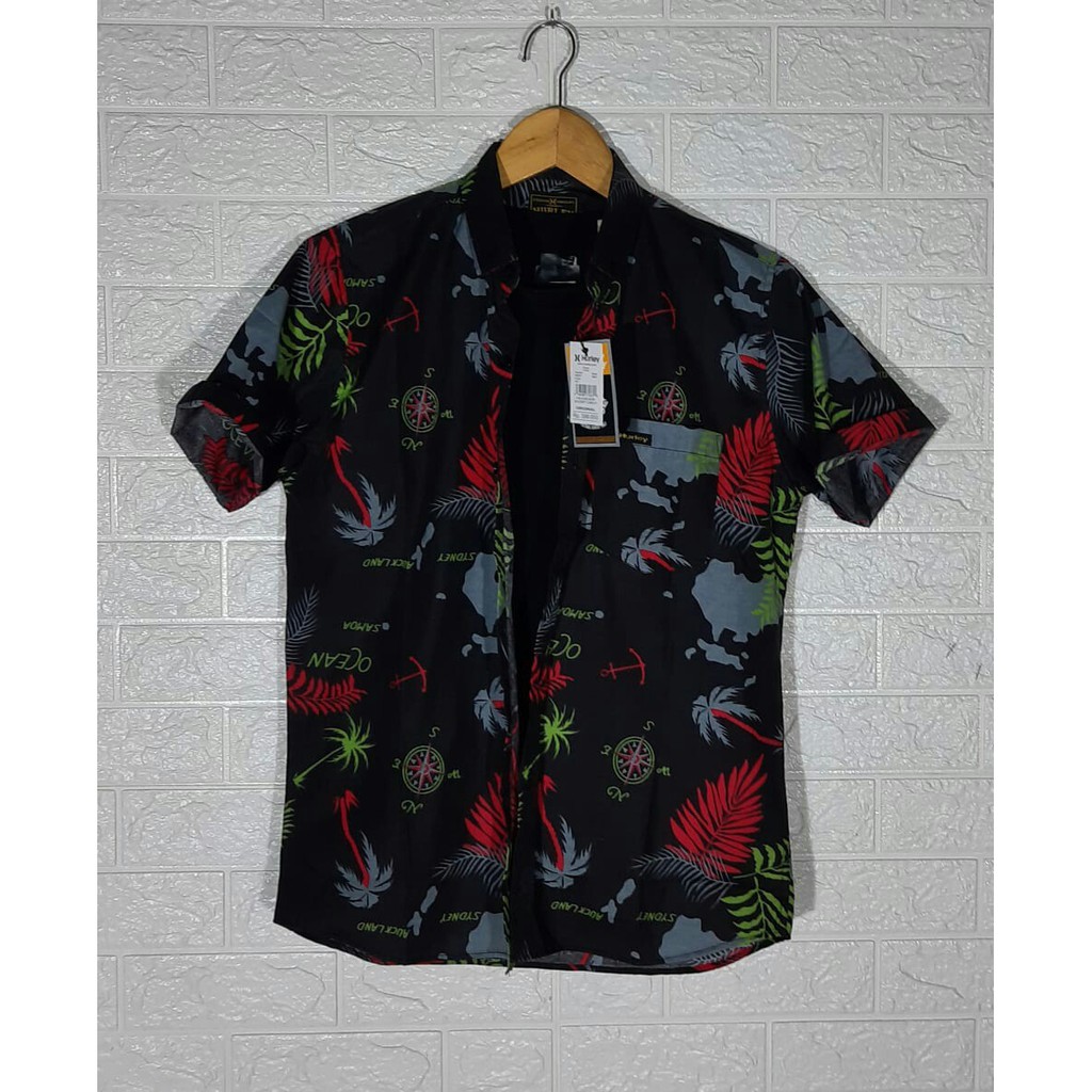 Kemeja Pantai Pria / Kemeja Pantai Lengan Pendek / Kemeja Full printing /Kemeja Pria Lengan Pendek