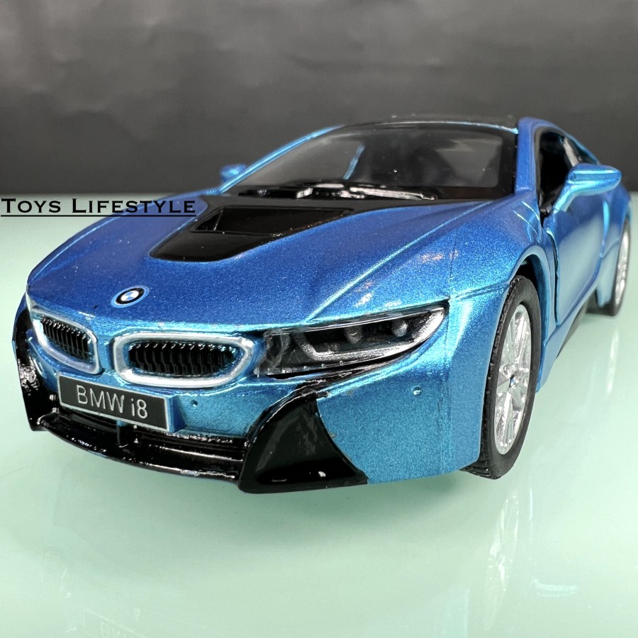 Kinsmart Diecast - BMW i8 Skala 1:32 (Biru)