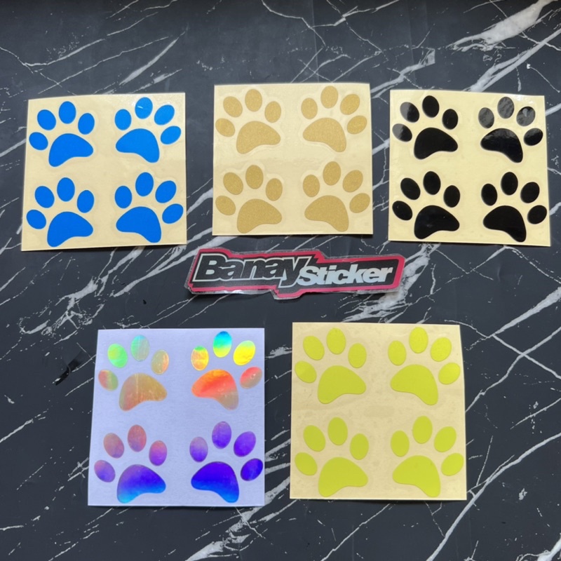 STICKER STIKER TELAPAK KAKI KUCING ANJING ISI 4 CUTTING