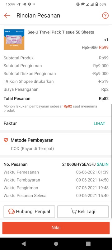 See-u Travel Pack Tissue 50 Sheets