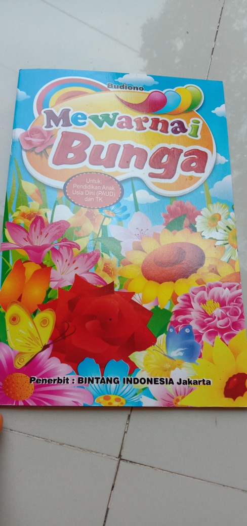BUKU MEWARNAI KREATIF PAUD PLUS CONTOH SERI HEWAN KENDARAAN BUAH BUNGA PESAWAT IKAN MAINAN EDUKASI