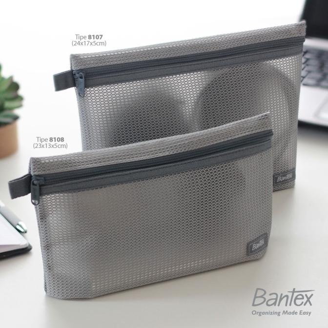

Diskon Bantex Grey Zipper Storage Pouch Handbag Pencil Case #8107 05 Diskon