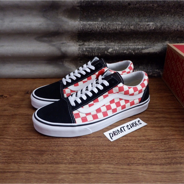 Vans Old Skool Chekerboard (Black/Red)