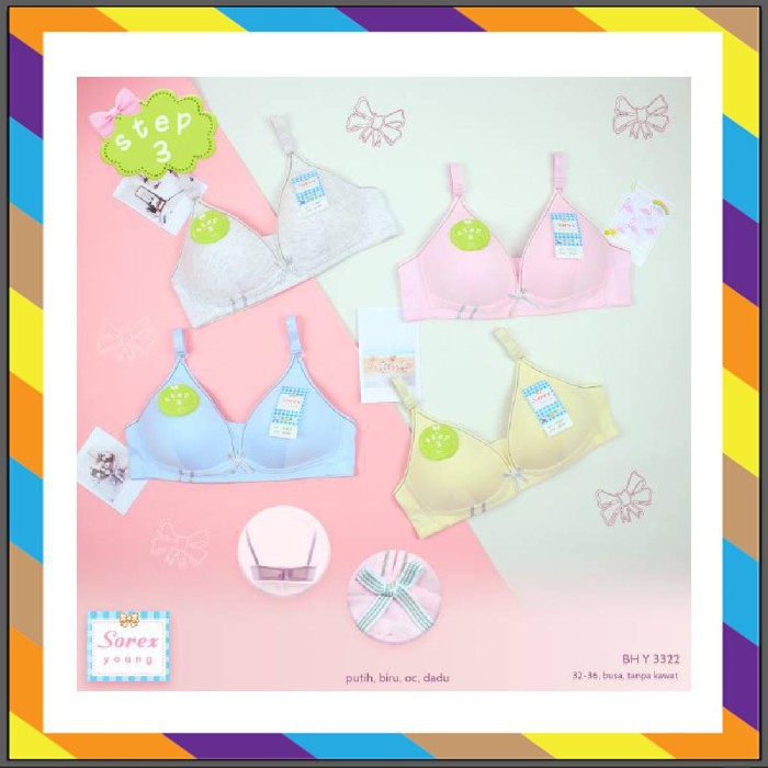 Bra BH Sorex 3322 Miniset Remaja Tanpa Kawat Termurah