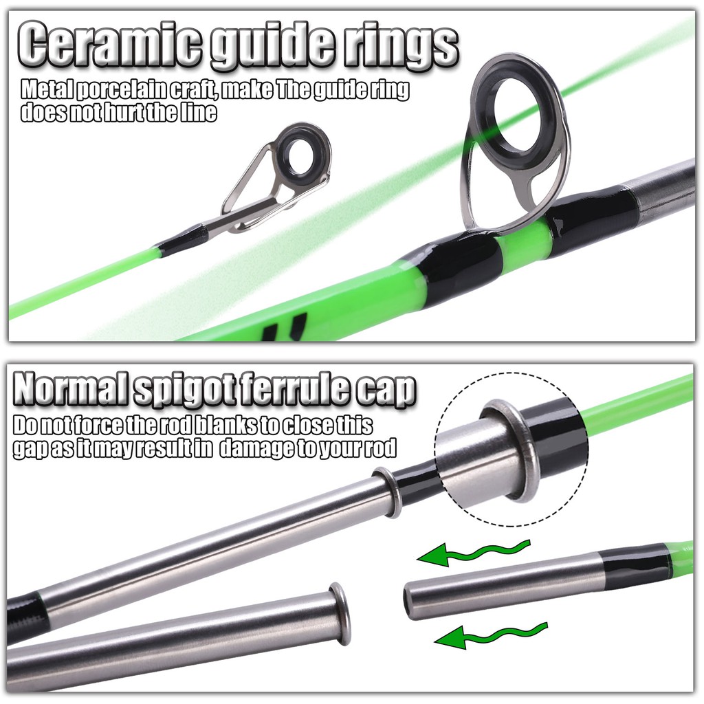 Sougayilang 2 Bagian ABS Resin Fishing Rod Keramik guide rings Spinning Fishing Rod 1.2 m/1.8 m Fishing Tackle