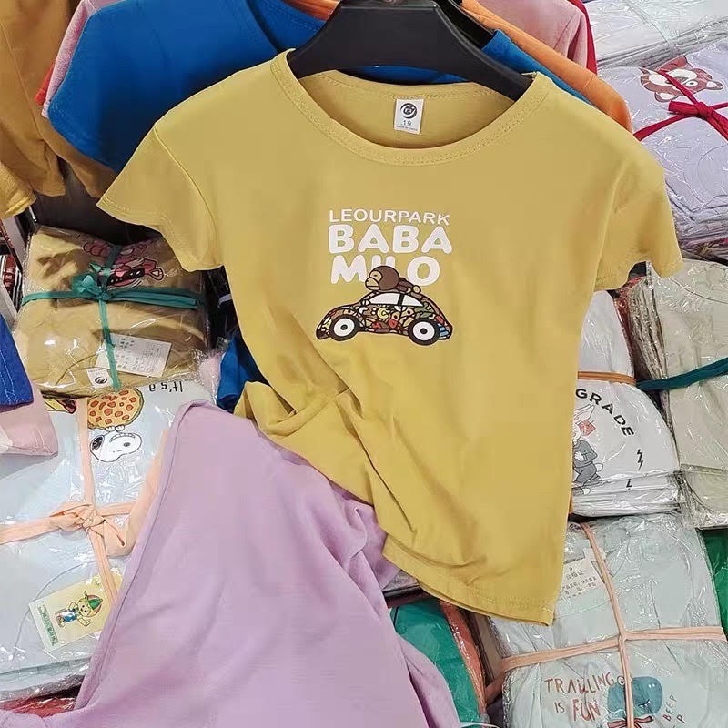 ( HARGA GROSIR ) KAOS LENGAN PENDEK Baju Tidur Anak Bayi RANDOM