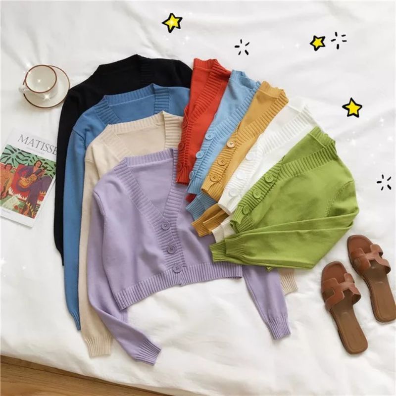 CARDI RAJUT CROP BAILEY / CARDI CROP / CARDI BAILEY / CROP RAJUT BAILEY
