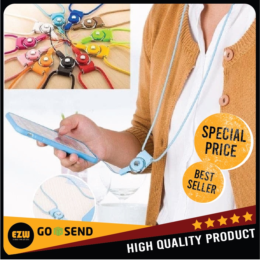 tali gantungan HP handphone selempang leher panjang