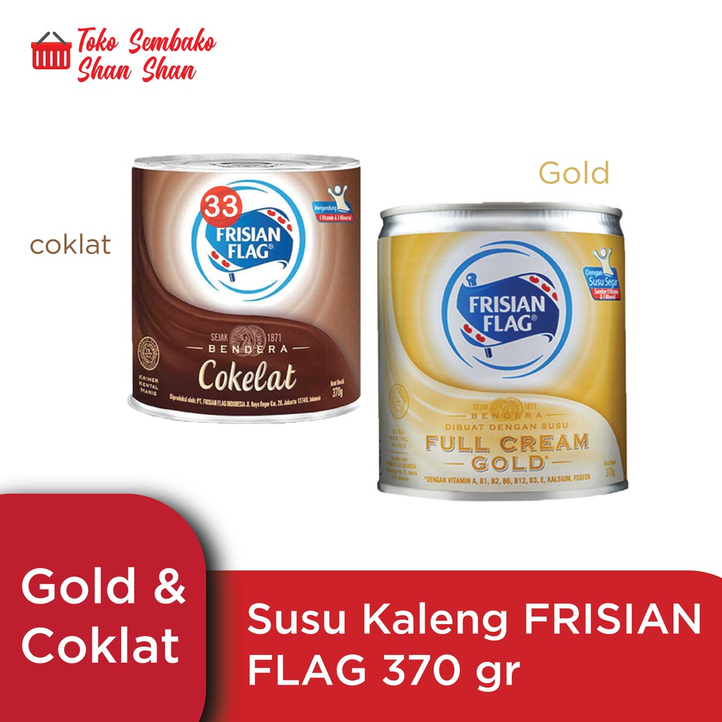 

SUSU KALENG PUTIH GOLD FRISIAN FLAG/ SUSU KALENG COKLAT FRISIAN FLAG / SUSU KALENG BENDERA