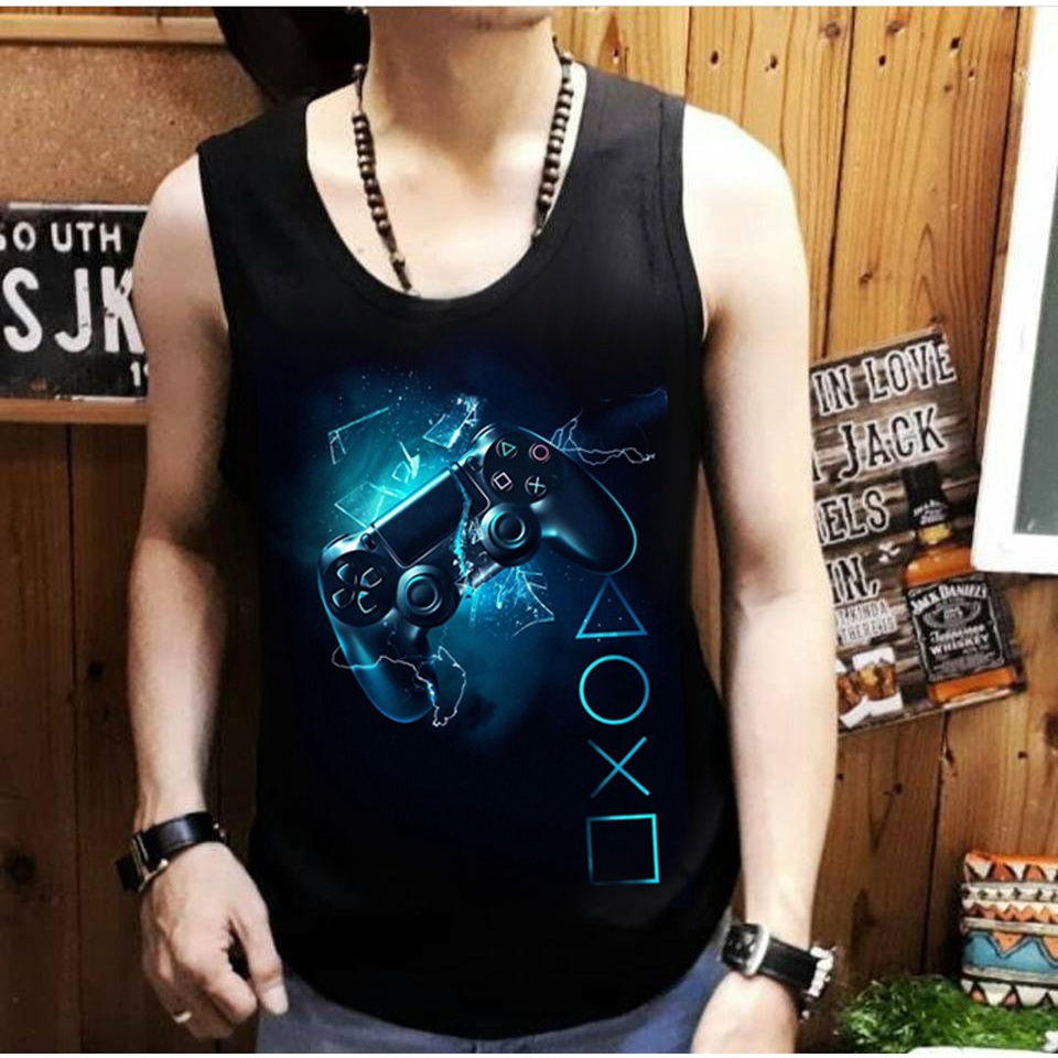 Singlet lekton pria motif Keren motif Stik game