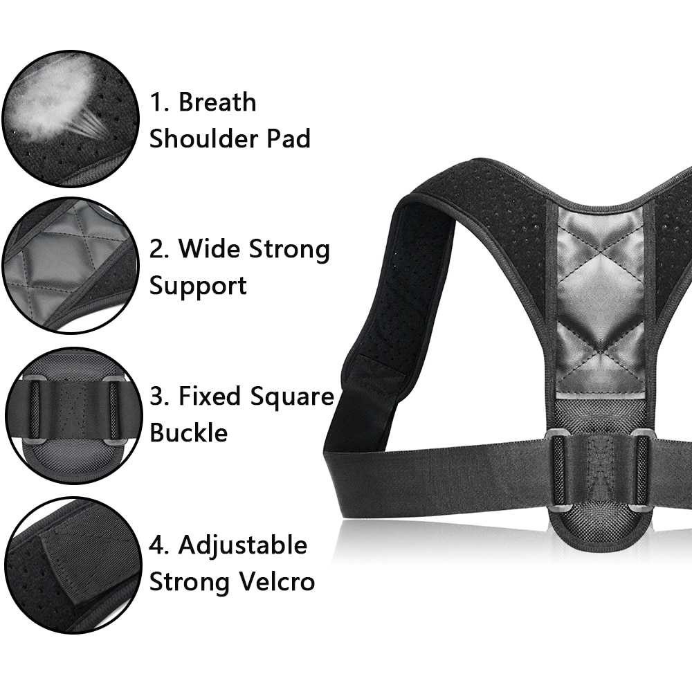 Alat Penegak Punggung Bungkuk Tali Penegak Tulang Belakang Pria Wanita Pelurus Terapi Posture Corrector Pria Postur Punggung Posture Corector Hitam Tegak Dada Badan Murah Original Boodun Tali Body Harness Korektor Postur Punggung Size M - Boom Shop