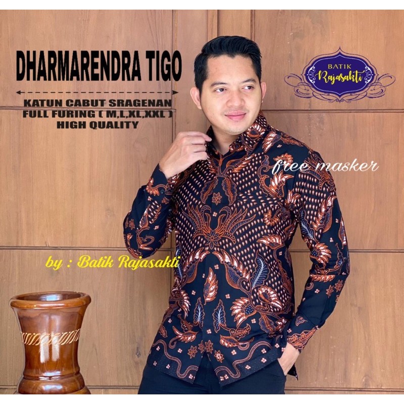 DAHARMARENDRA TIGO Batik Pria Full Furing Katun Halus Size M-XXL High Quality