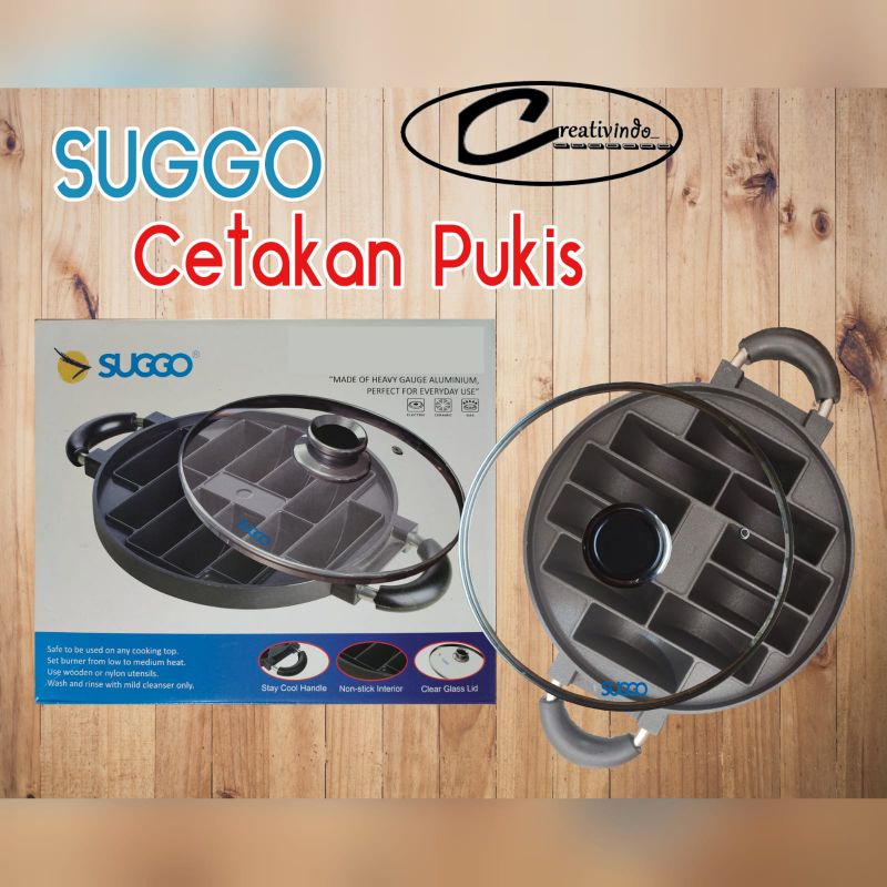 Cetakan Kue Pukis 10 Lubang - Cetakan Kue Pancong - Cetakan Kue SUGGO - Cetakan 10 Pukis Anti Lengket Suggo