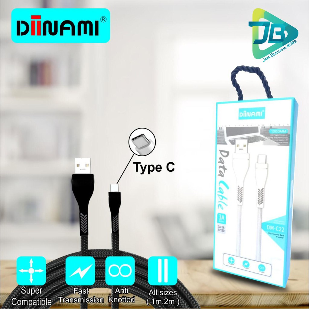 BM081 C22 DIINAMI KABEL DATA CHARGER ORIGINAL READY MICRO TIPE C USB 1 2 3 METER 3AMPER JB2477