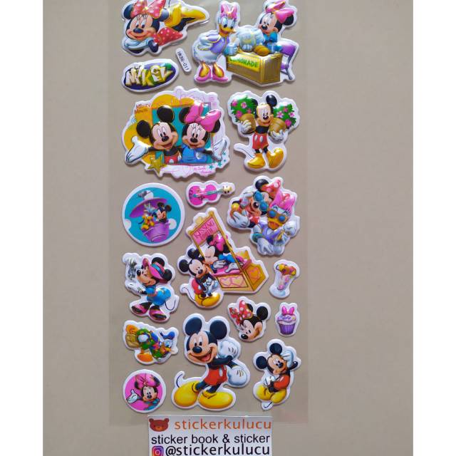 

Stiker timbul Mickey minnie mouse11x28cm