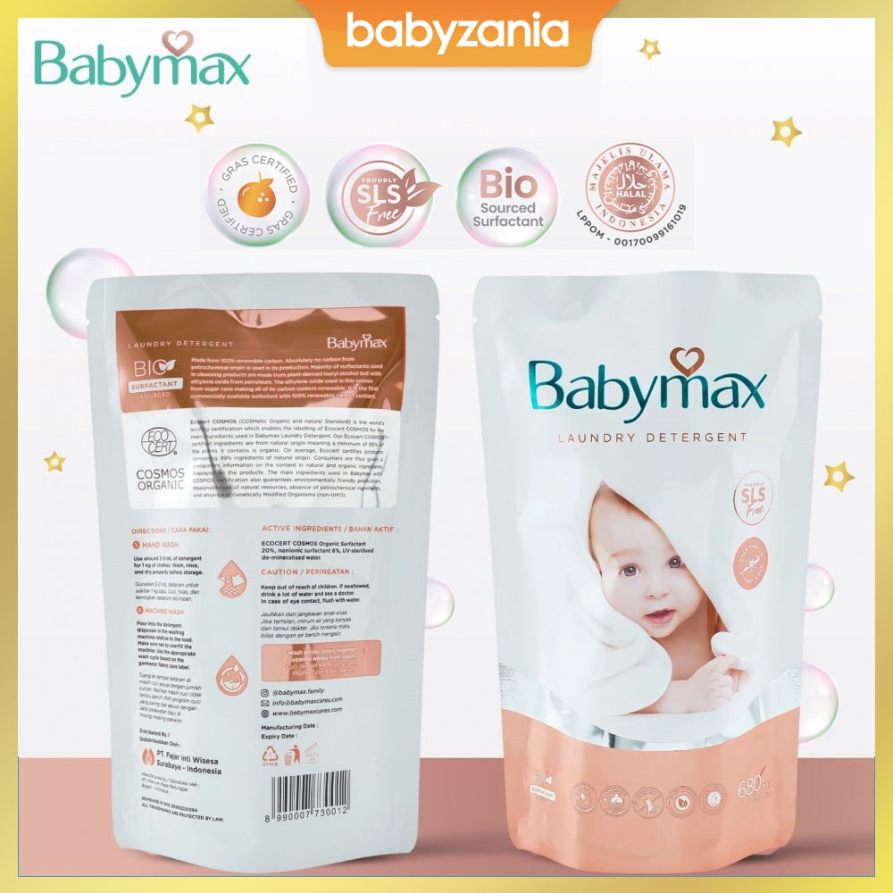 Babymax Premium Natural Baby Safe Detergent Refill 600ml