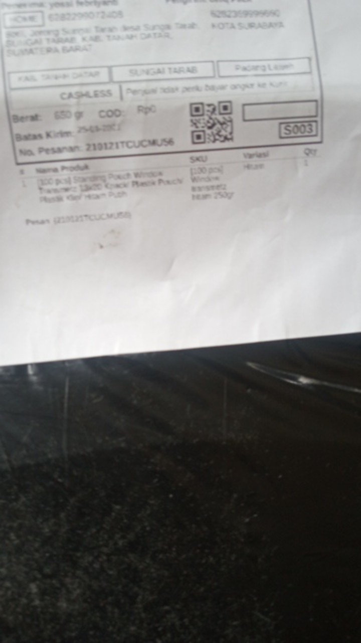 Standing Pouch Window Transmetz 250gr Kpack - 100 Pcs