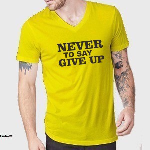 KAOS PRIA NAVER TO SAY GIVE UP  / KAOS PRIA VNECK/ KAOS PRIA