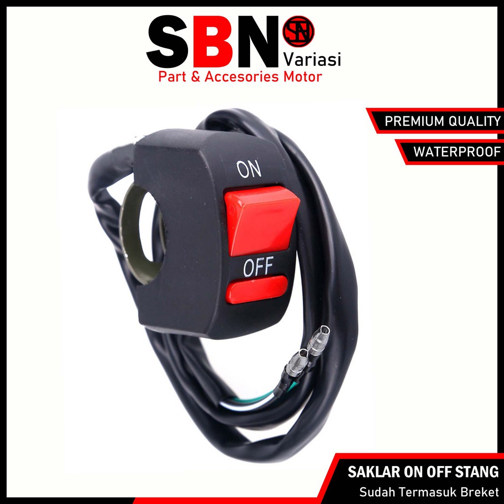 Saklar On Off Stang Motor / Tombol Switch Skakel Lampu Motor RX King CB Scoopy Pcx