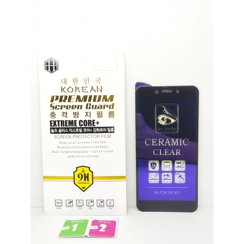 Ceramic CLEAR ANTI BLUE Oppo A71 5.2 inch Screen Protector Full Layar Anti Broken