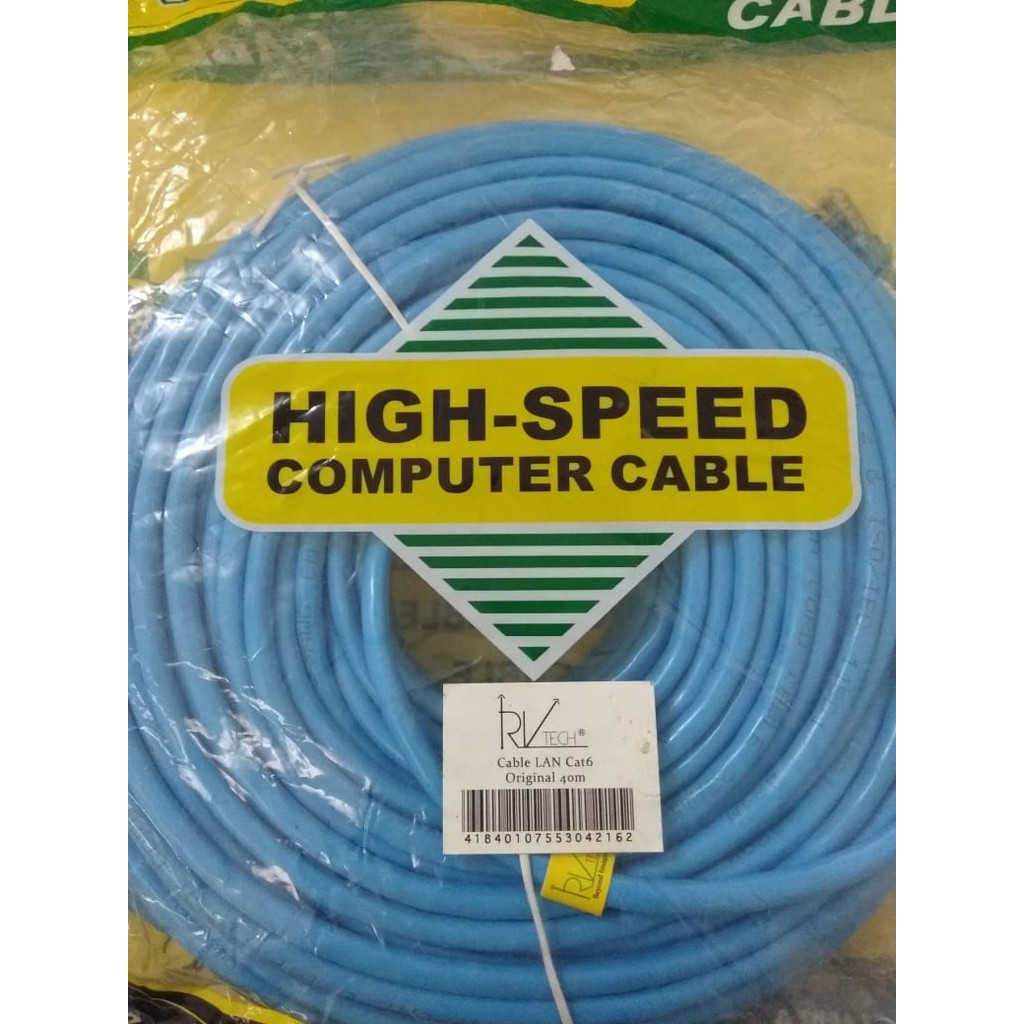 KABEL LAN RVTECH CAT6 40M ORI + KEPALA