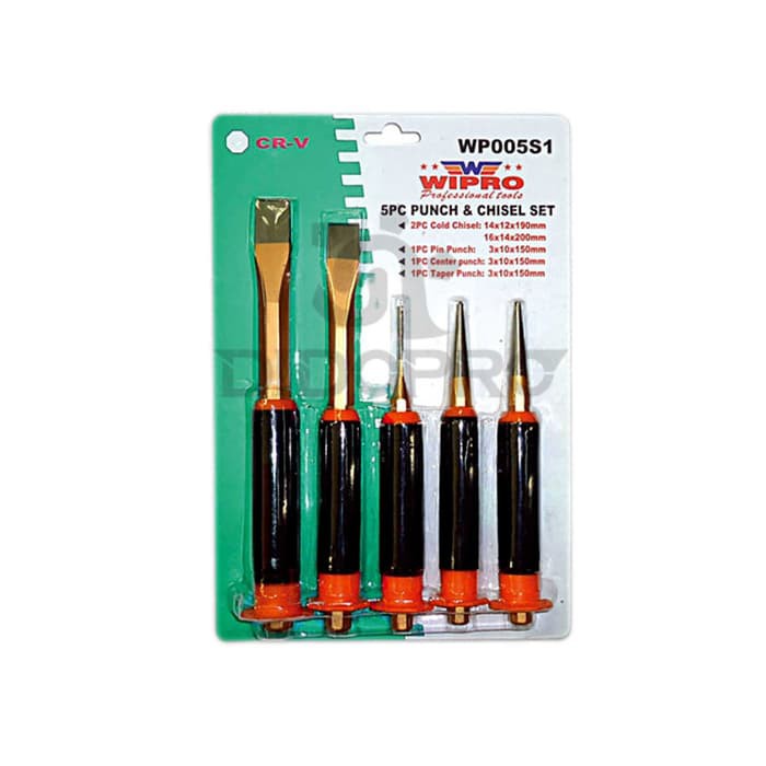 Betel Punch &amp; Chisel Set (5Pcs) - Wipro WP005S1