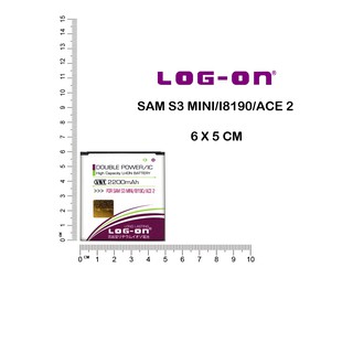 BATERAI SAMSUNG ACE 2 / S3 MINI BATRE DOUBLE POWER BATTERY LOG-ON