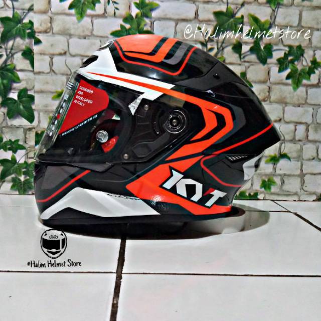 KYT TT COURSE OVERTECH BLACK ORANGE