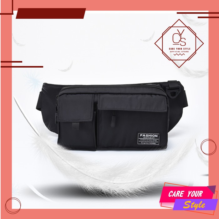 CYS Tas Waistbag Pria Tas Pinggang Murah Keren Tas Selempang Pria Keren Trendy Import T183