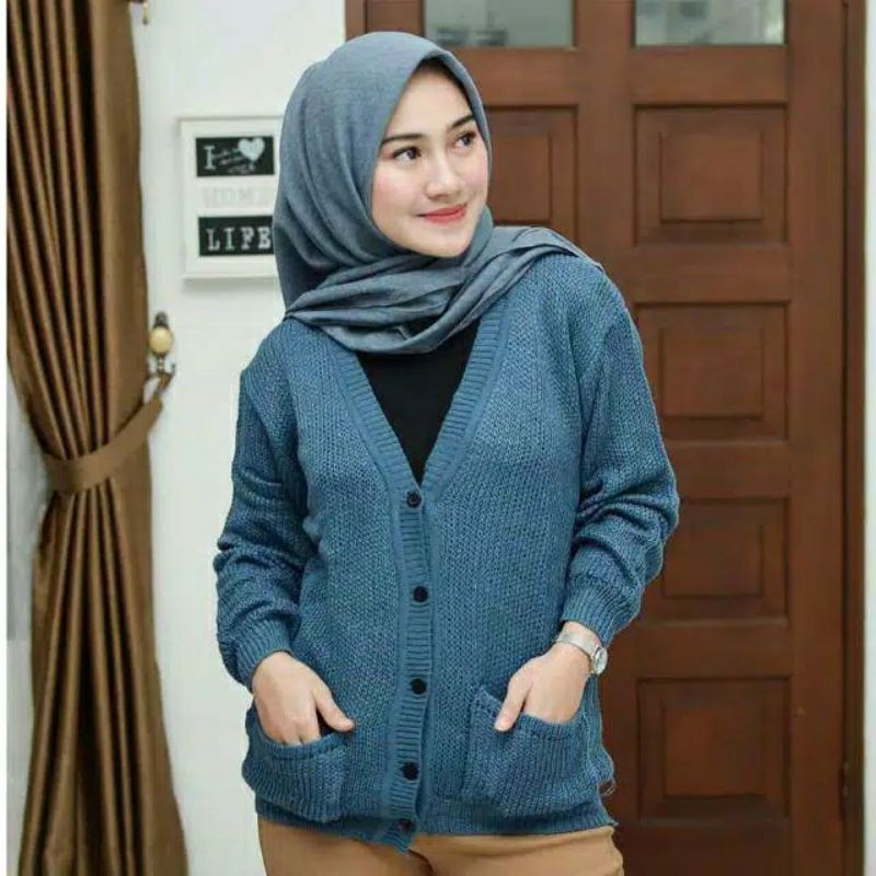 Cardigan Rajut Wanita Outer Rajut Kardigan Rajut Wanita Merisa Outer Wanita