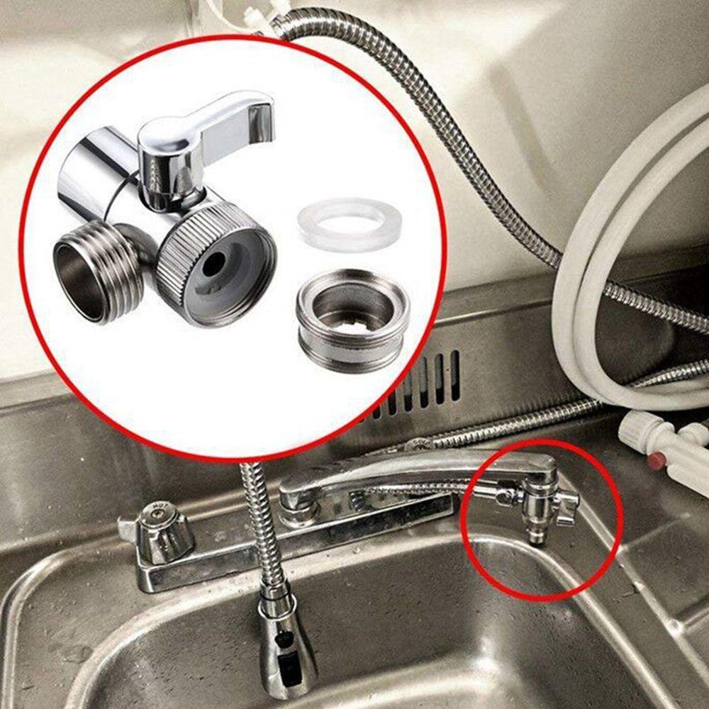 Lanfy Adaptor Keran Dapur Perbaikan Rumah Shower Head Sink Splitter Diverter Katup Penduap Konektor Keran Air