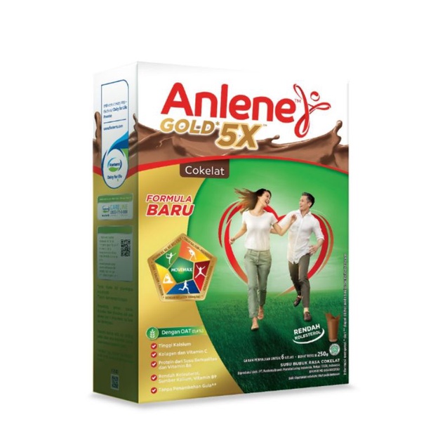 

New Anlene Gold Plus Cokelat 5x Susu Bubuk Dewasa 240gr kemasan baru