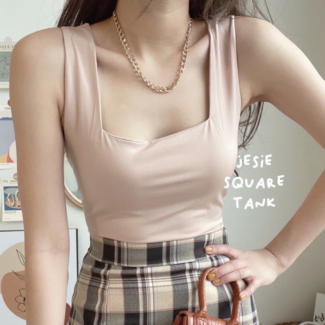 Jesie Square Tanktop / Tanktop Wanita / Square Tanktop / Tank top Wanita-2