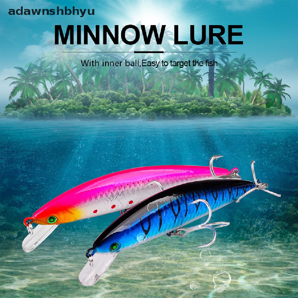 Adawnshbhyu Ikan Kecil Memancing Umpan 41g 13cm Besar Troli Bass Umpan 3X BKB Kait Tenggelam Swimbait