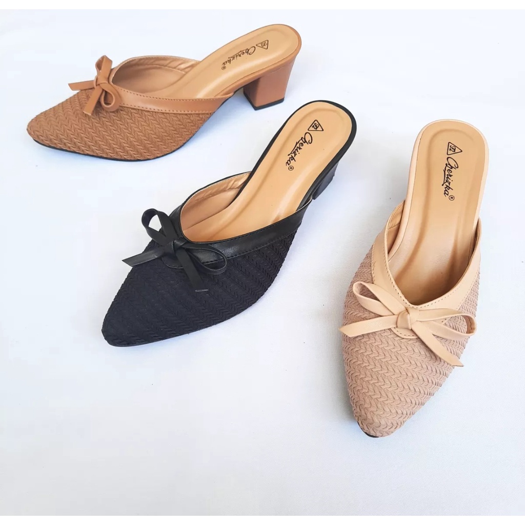 Sandal wanita slop tali pita