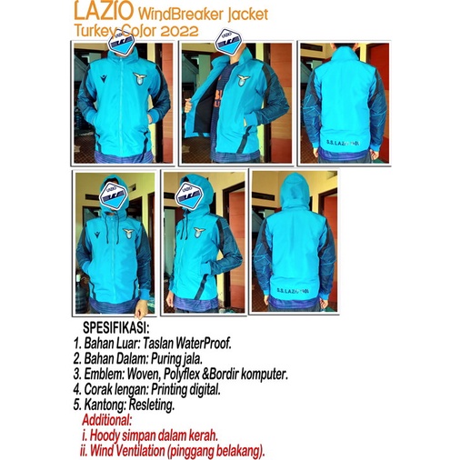 LAZIO Windrunner Training Jacket 21-22 (Turkey).
