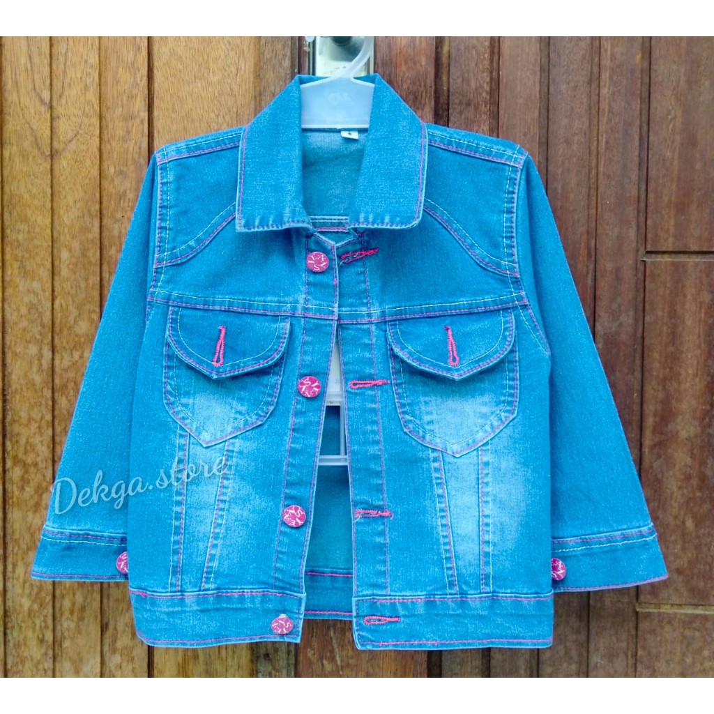 JAKET JEANS ANAK 2TH-12TH (PINK)